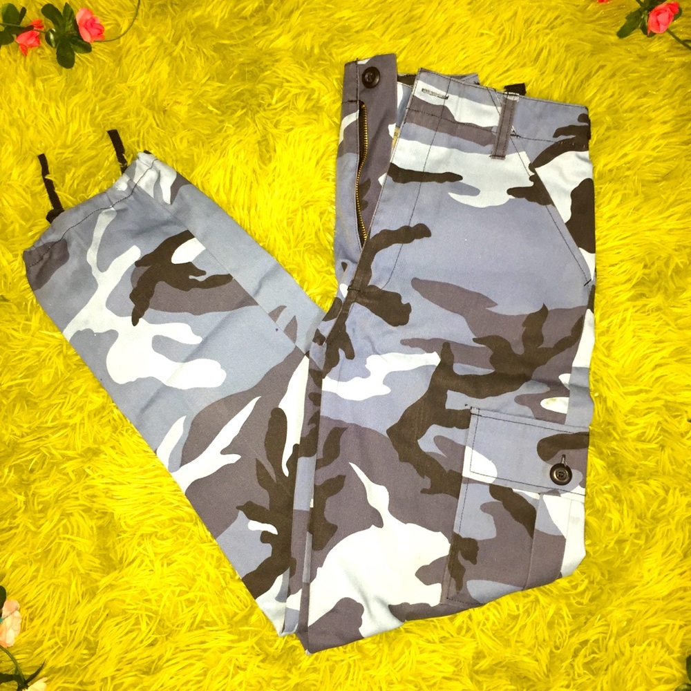 Blue camo joggers